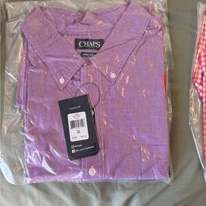 Chaps Lavender Casual Button-Down Shirt